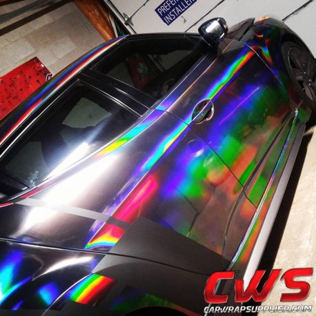 Black Holographic Chrome Vinyl Wrap from CWS