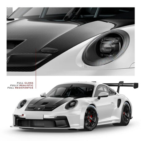 Black Tek R Gloss Carbon Fiber 5D Car Wrap Vinyl Film