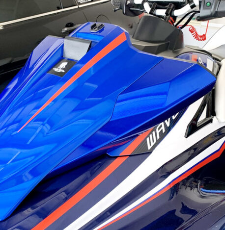 VVIVID+ Holographic Gloss Weave Blue vinyl wrap