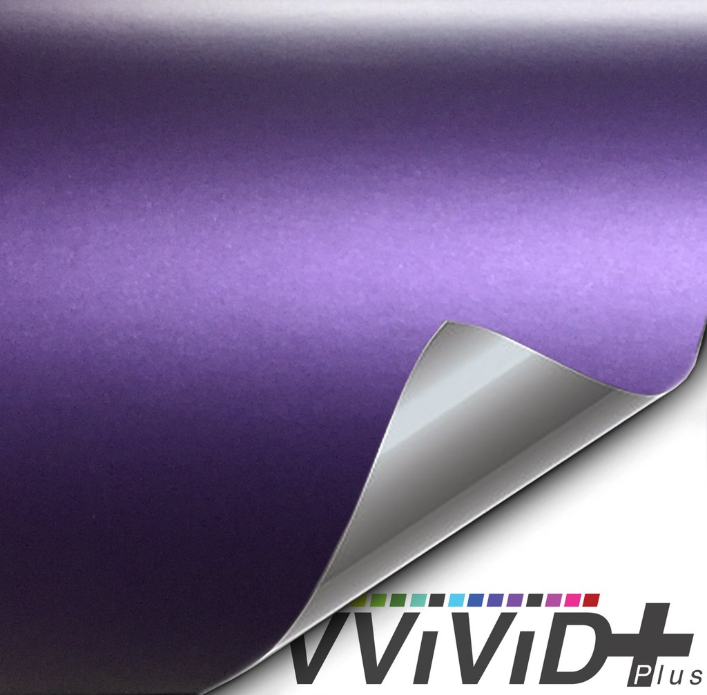 VViViD+ Matte Metallic Purple Ghost Vinyl Wrap Roll 3ft x 5ft 