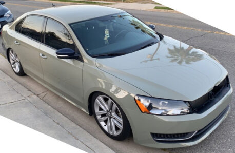 ultra gloss khaki green car wrap